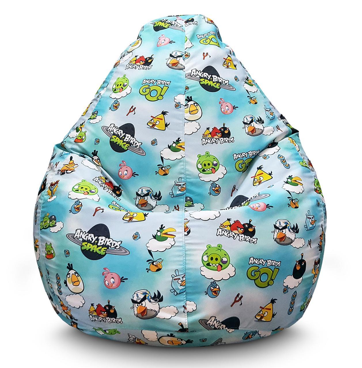 

Кресло мешок PufOn, "Angry Birds" голубой Флок L