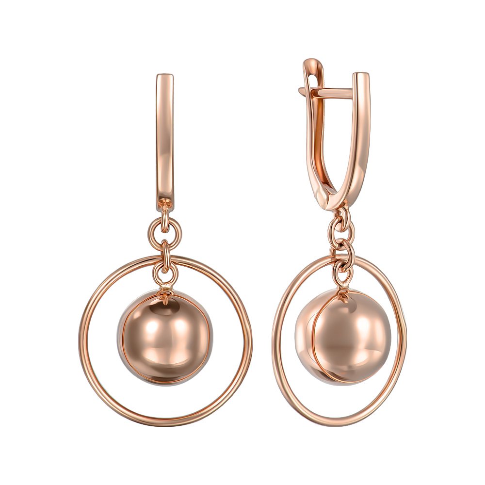 

Серьги-подвески из красного золота 000151060