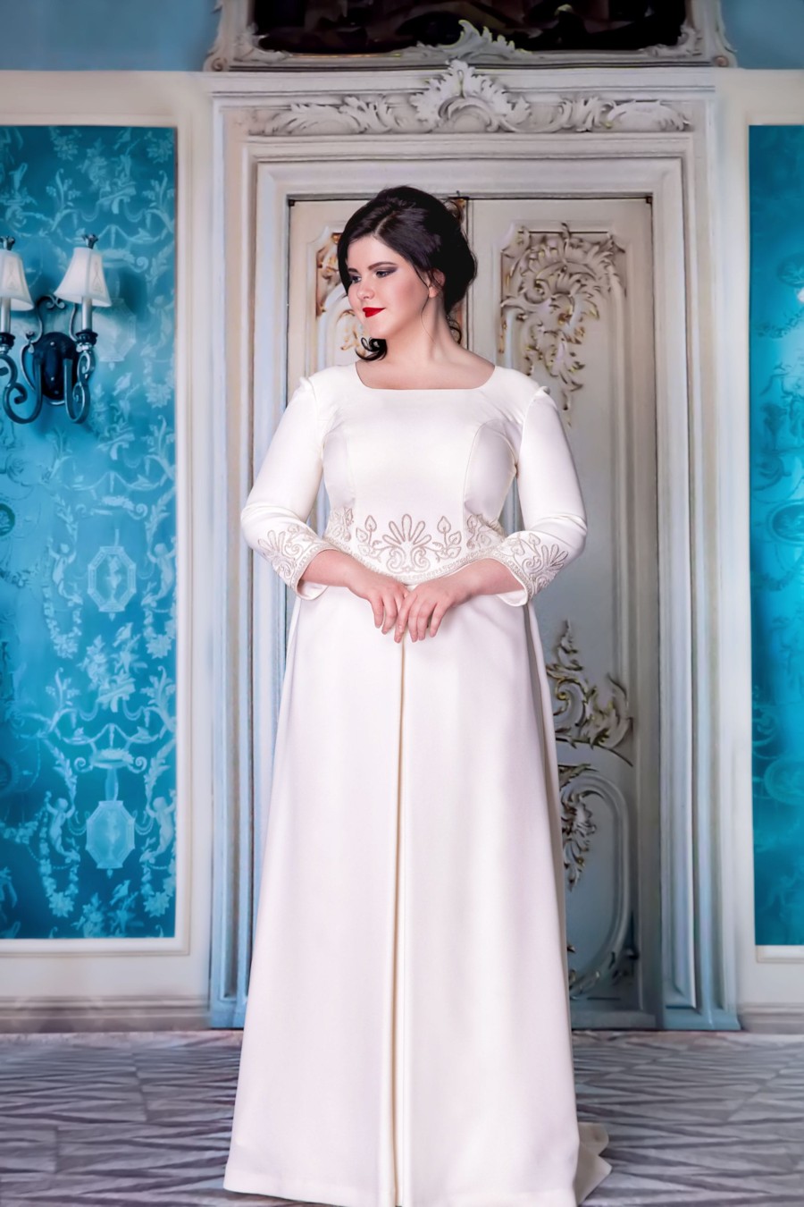 

Свадебное платье Ginza Collection 50(XXL) Шампань