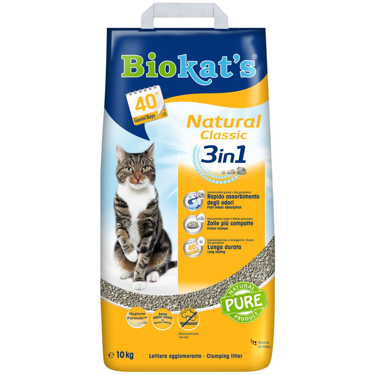 

Комкующийся наполнитель для кошачьего туалета Biokats NATURAL 10 кг Biokats BGL-BK-22