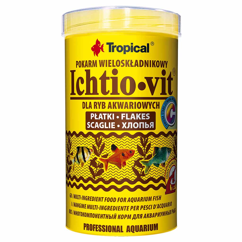 

Сухой корм для всех видов аквариумных рыб в хлопьях Ichtio-vit TROPICAL 1 л - 200 г Tropical BGL-TL-73