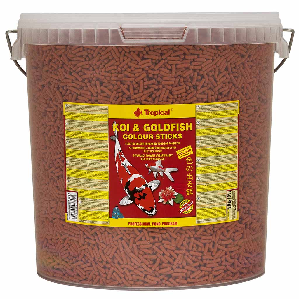 

Сухой корм для прудовых рыб в палочках KOI & Gold COLOR TROPICAL 21 л - 1.6 кг Tropical BGL-TL-20