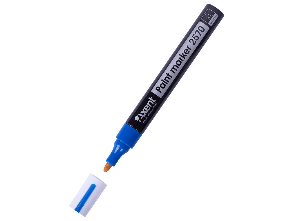 

Маркер Axent Paint 2570-02-A, 2.4-2.8 мм, круглый синий 12 штук