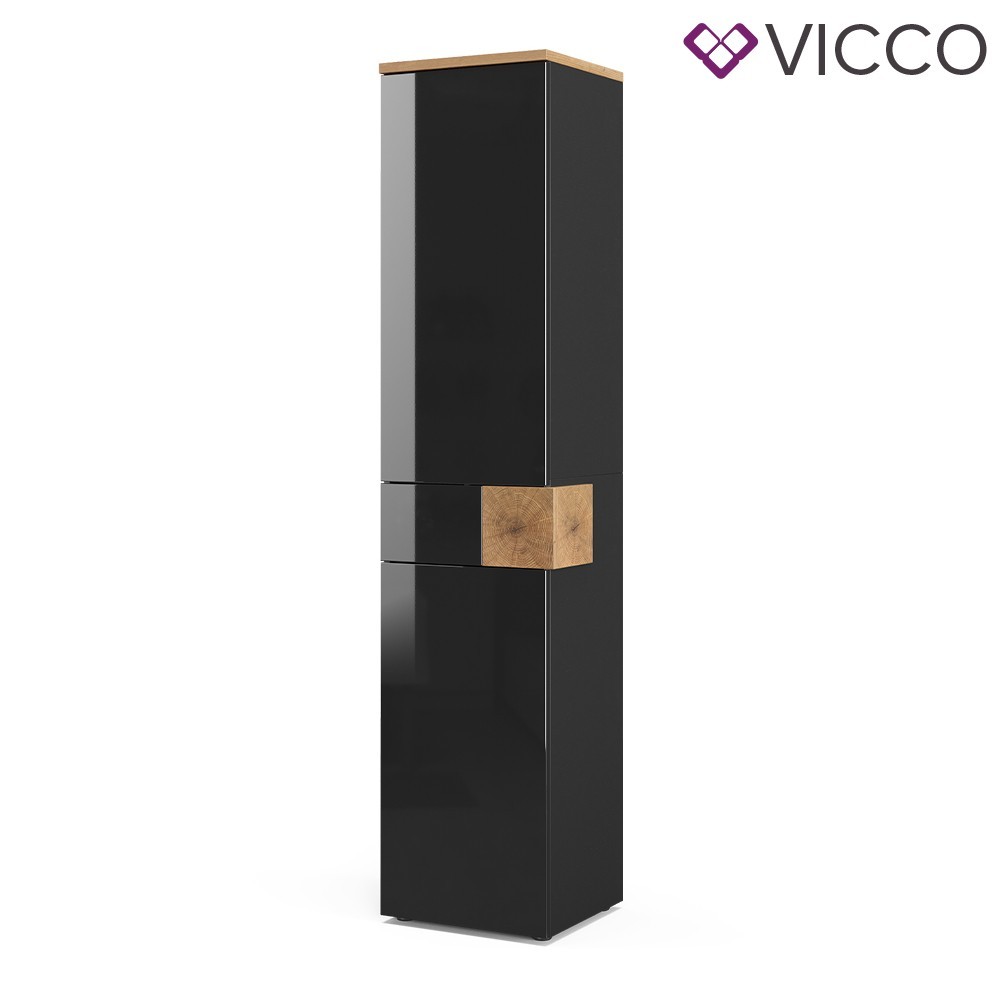 

Высокий шкаф для ванной Vicco Eden, антрацит