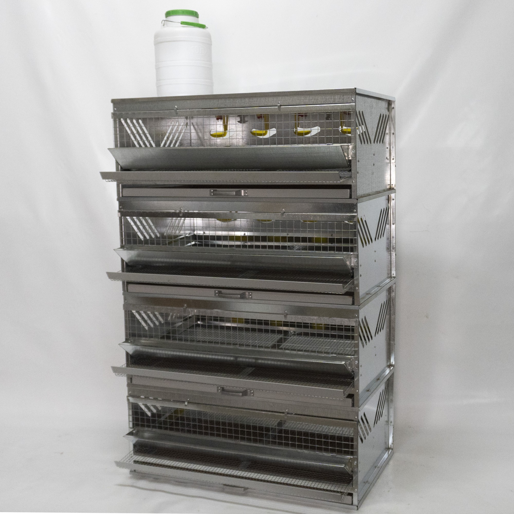 

Клетка для перепелов 4 яруса MiniFermer Prime 690*940*1520 мм