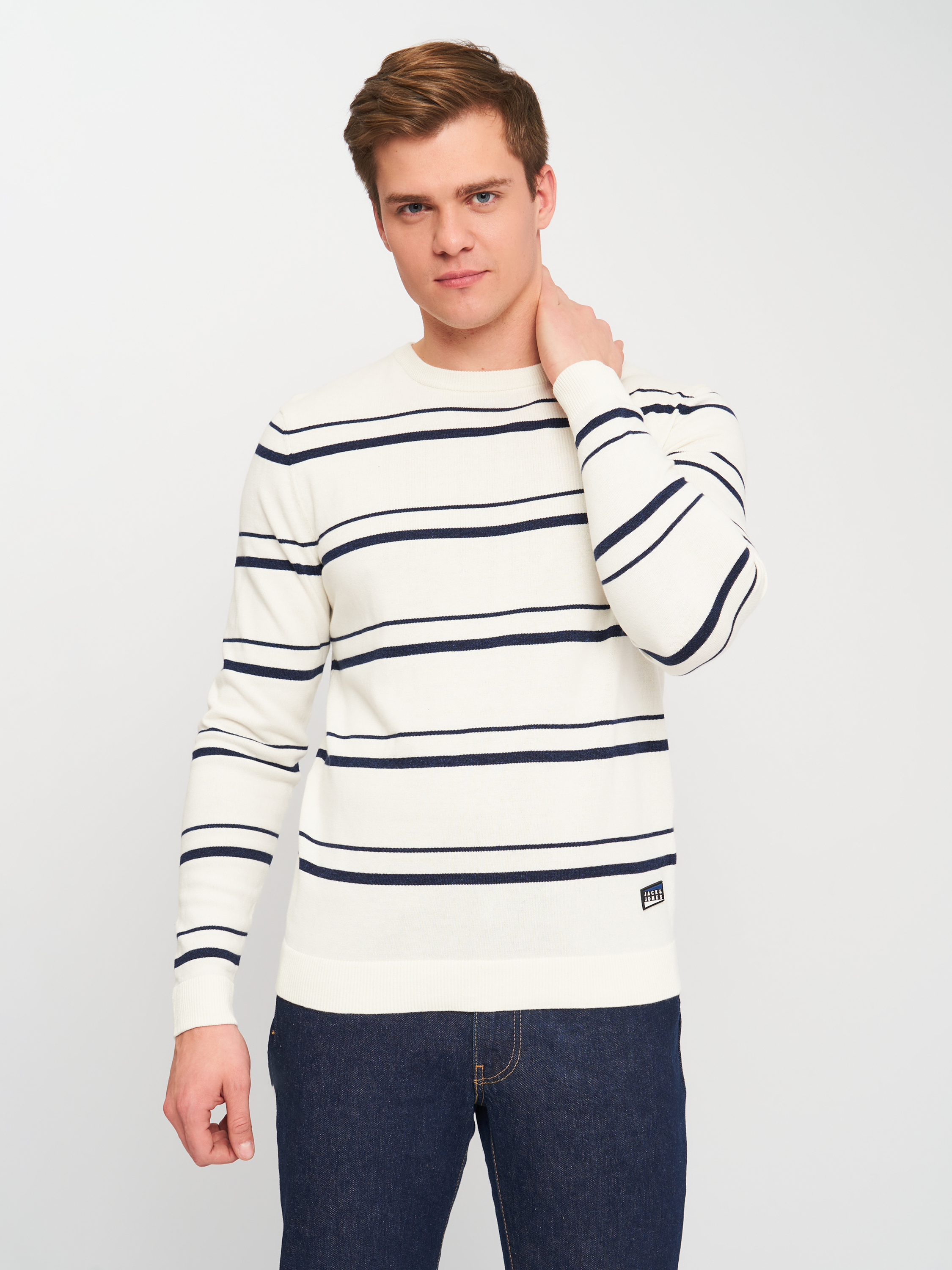 

Джемпер Jack & Jones XAZ210011WMFV  Белый в полоску, Джемпер Jack & Jones XAZ210011WMFV L Белый в полоску