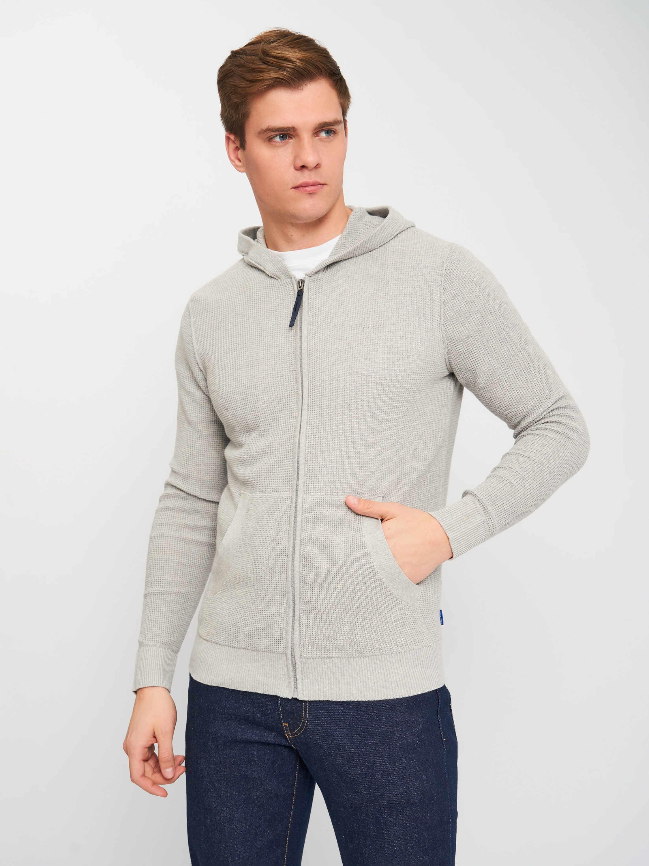 

Толстовка Jack & Jones XAZ210281GBOE  Серая, Толстовка Jack & Jones XAZ210281GBOE L Серая