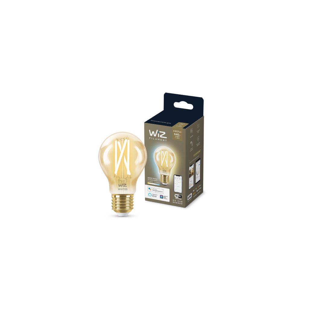 

Умная лампочка WiZ E27 7W(50W 640Lm) A60 2000-5000К филаментная Wi-Fi