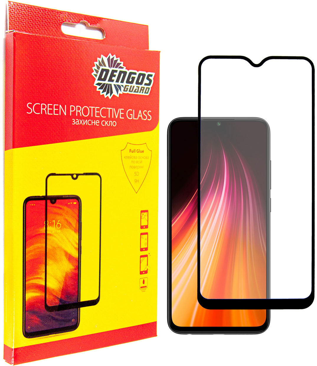 

Защитное стекло DENGOS для Xiaomi Redmi Note 8 2021 Black (TGFG-185)
