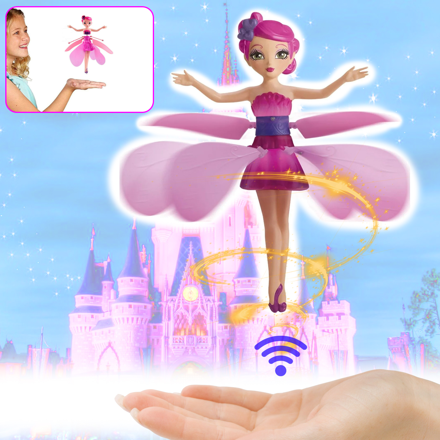 

Летающая фея Smart kids Fairy Flying Ball Интерактивная кукла - игрушка летающая от руки индукционная