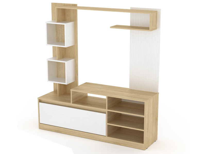 

Гостиная стенка под ТВ Милана Компанит 150х38.7х160 дуб сонома/нимфея альба