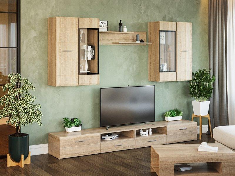 

Гостиная стенка под ТВ Росси 3 LasCavo 280х45.5х195 дуб сонома
