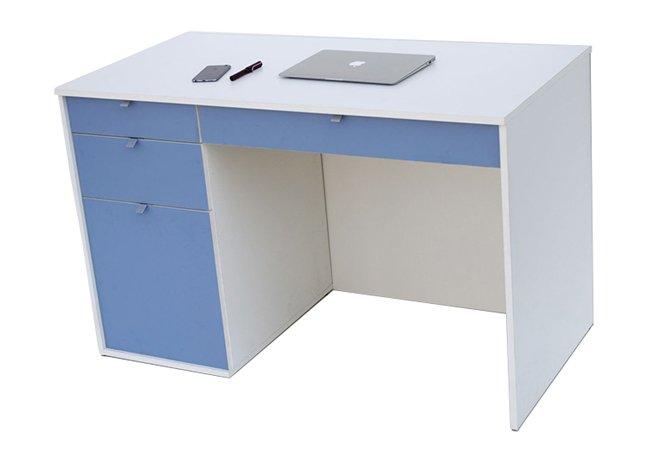 

Компьютерный стол 1D3S ВМВ Холдинг 120х65х75 белая платина/синий