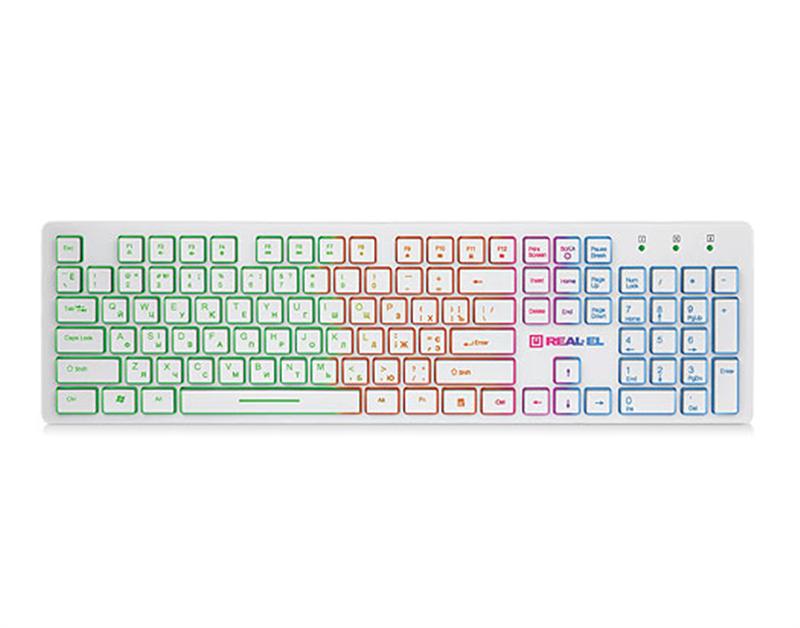 

Клавиатура REAL-EL Comfort 7070 White USB
