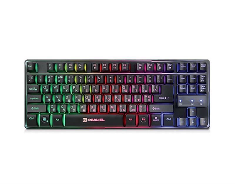 

Клавиатура REAL-EL Gaming 8710 TKL Backlit USB черный