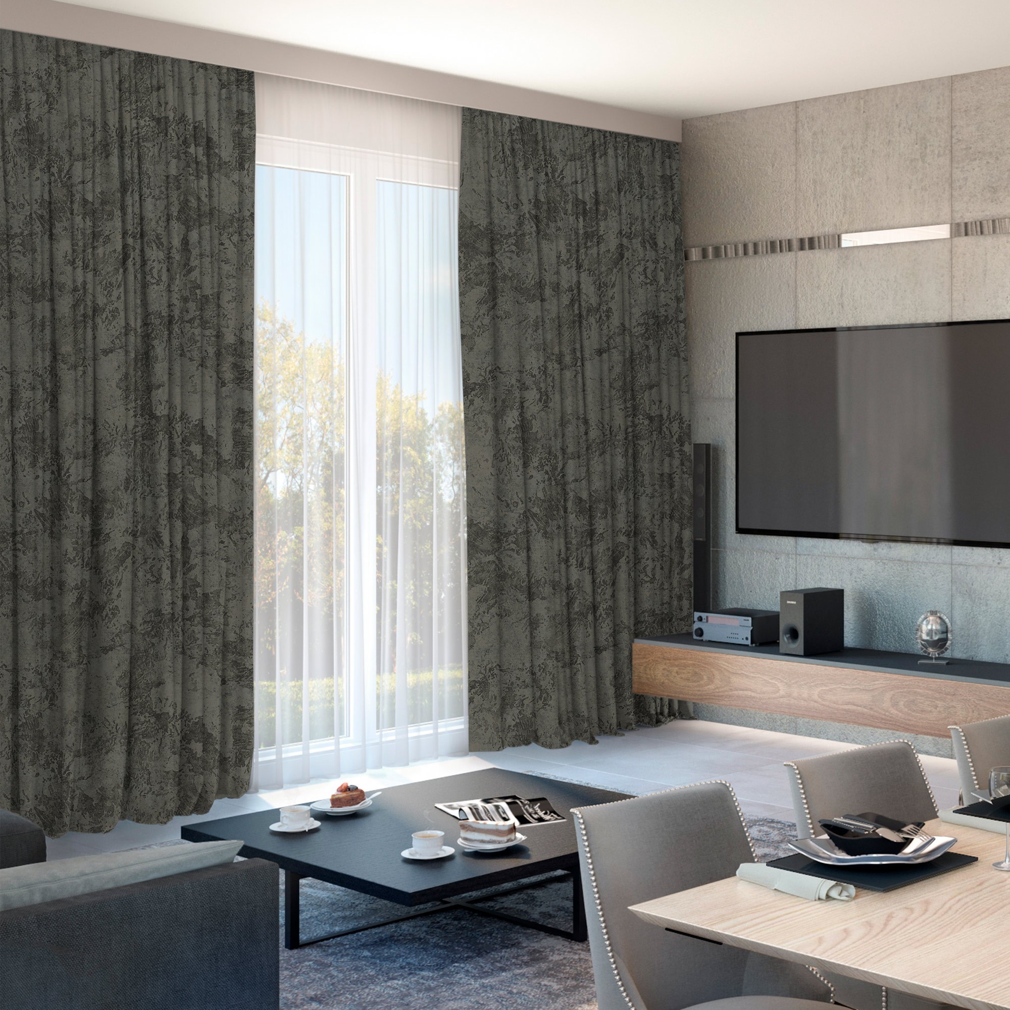 

Готовый комплект штор 290х250см Блэкаут AdaWall Home P214