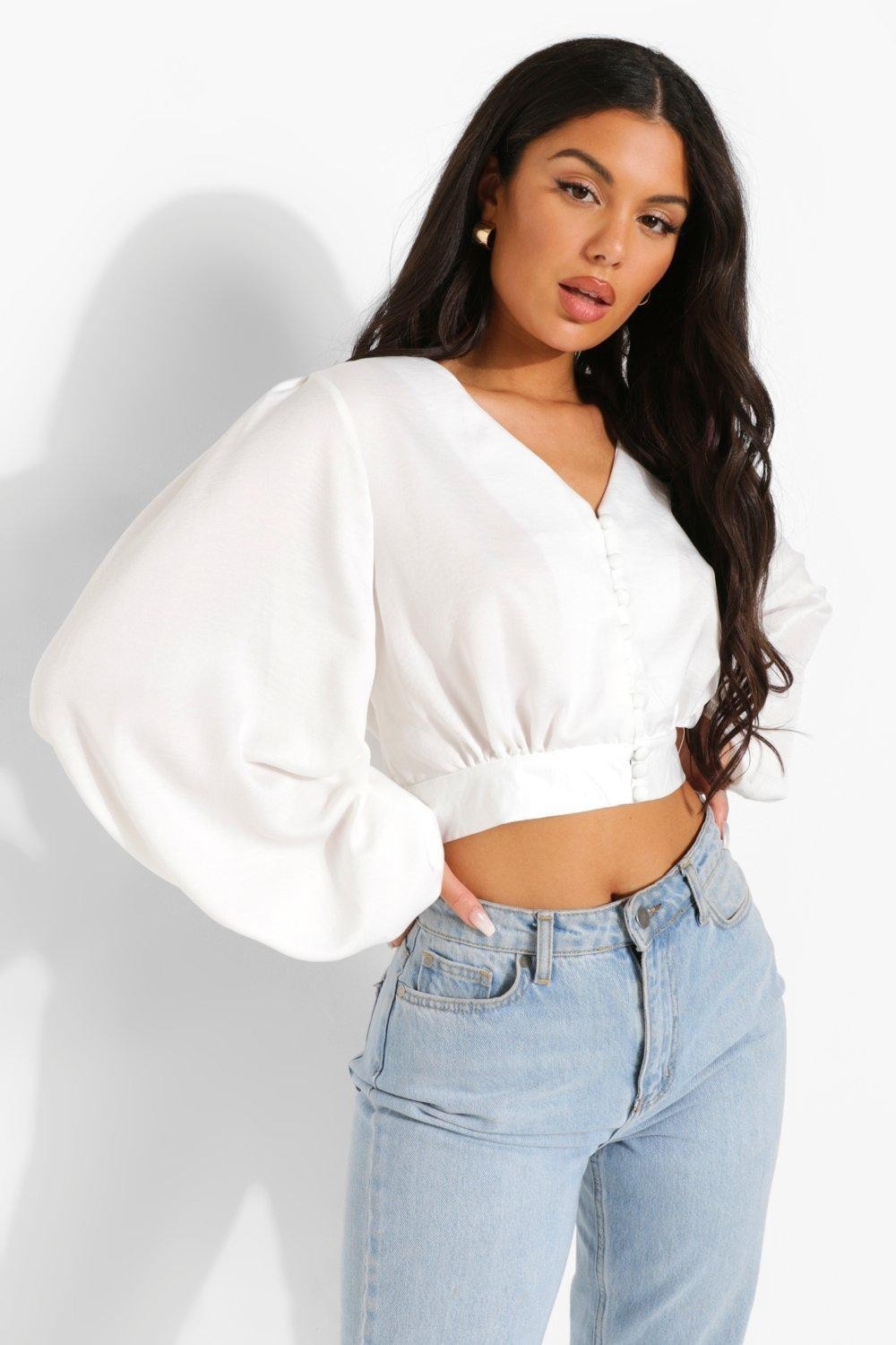 

Блуза Boohoo  белый 8520123003160, Блуза Boohoo 42 белый 8520123003160