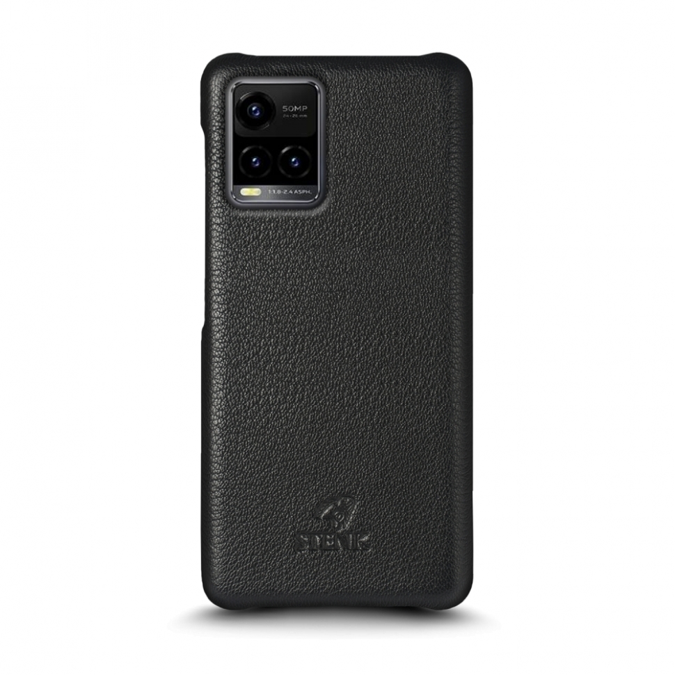 

Кожаная накладка Stenk Cover для Vivo Y33s Чёрная