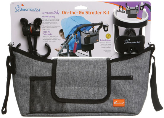 

Набор для коляски DreamBaby Grey Denim Органайзер + Подстаканник + Крючки (G2285) (9312742322854)