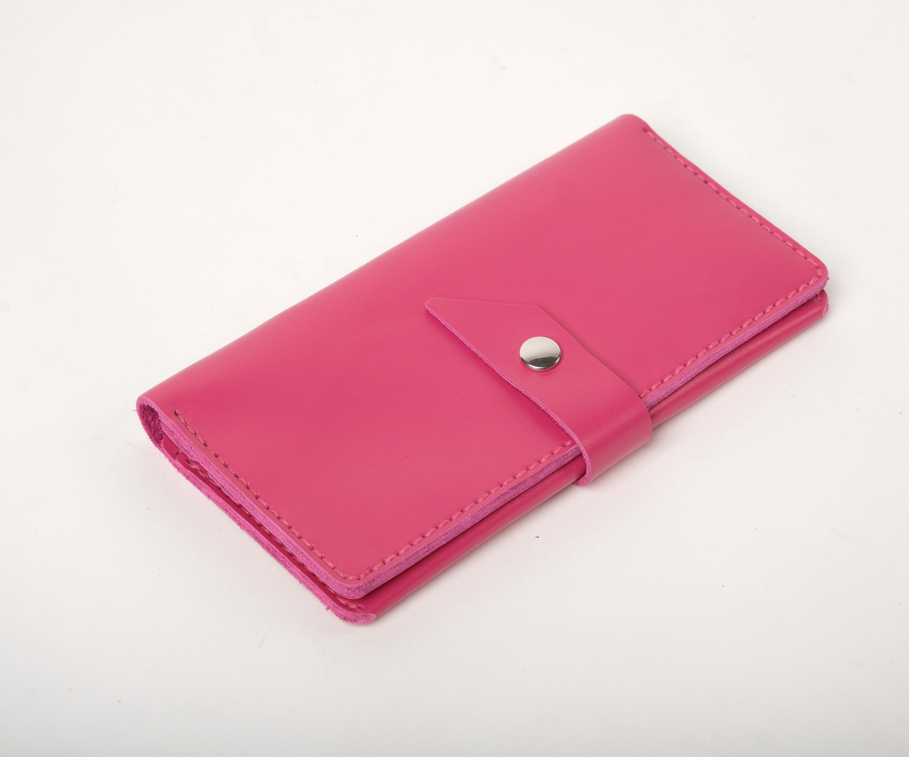 

Кожаный кошелек «Promo Fuchsia» женский Малиновый (19,5x10 см) ручной работы от pan Krepko