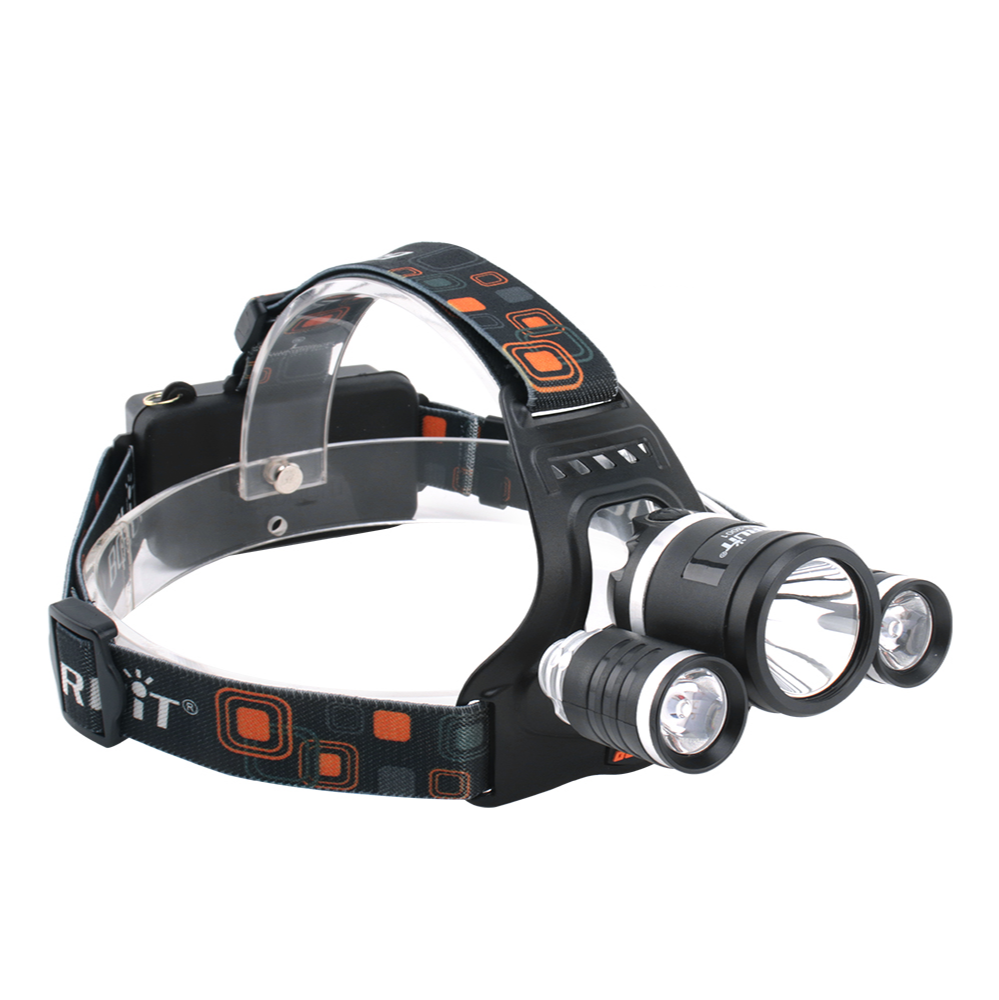 

Налобный аккумуляторный фонарь BORUIT RJ3001 T6/LED/ZOOM 4 режима работы Черный
