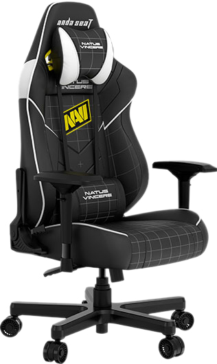 Акція на Кресло игровое Anda Seat NAVI Edition Size L Black (AD19-04-BW-PV) від Rozetka UA