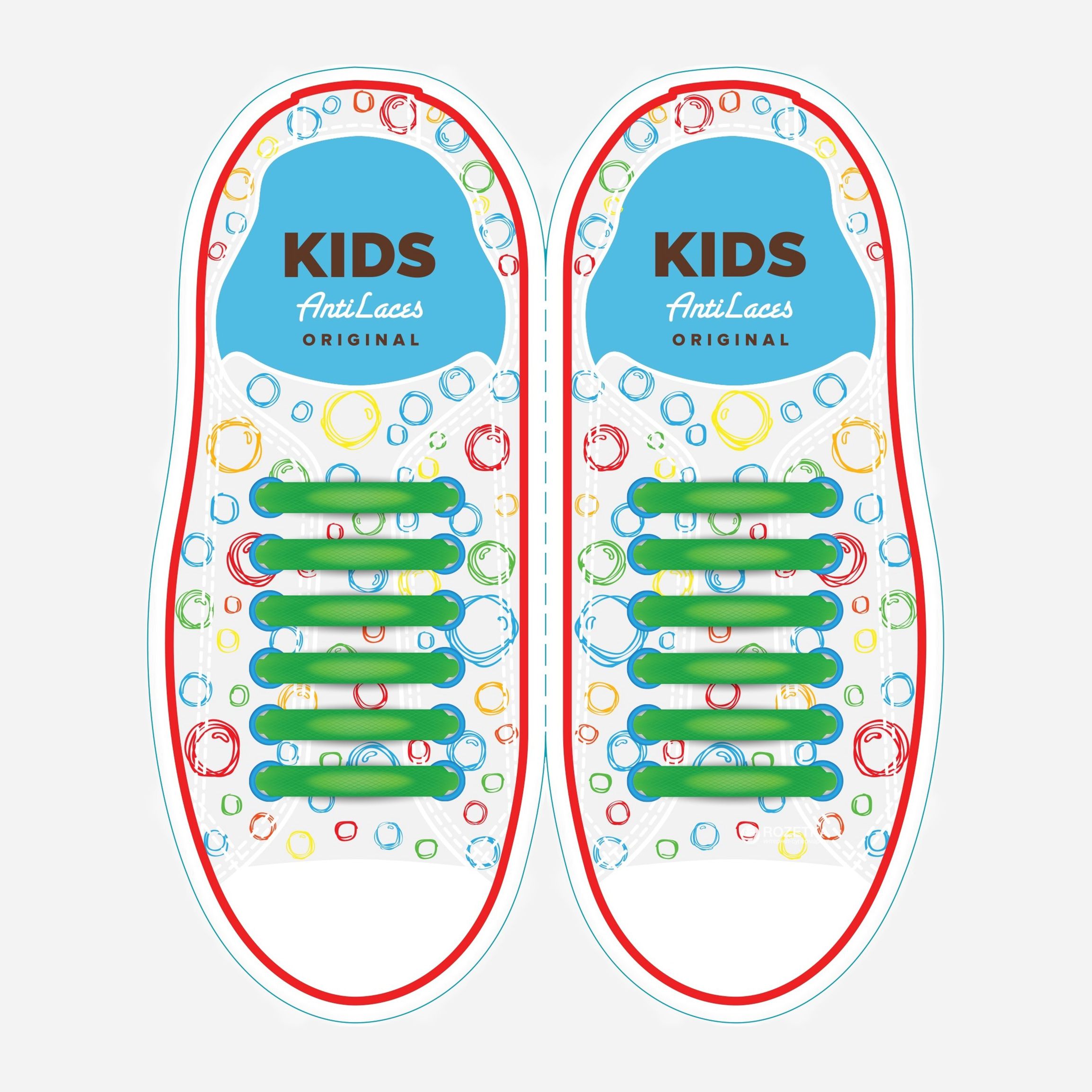 

Силиконовые антишнурки AntiLaces Kids KG38 12 шт Зеленый