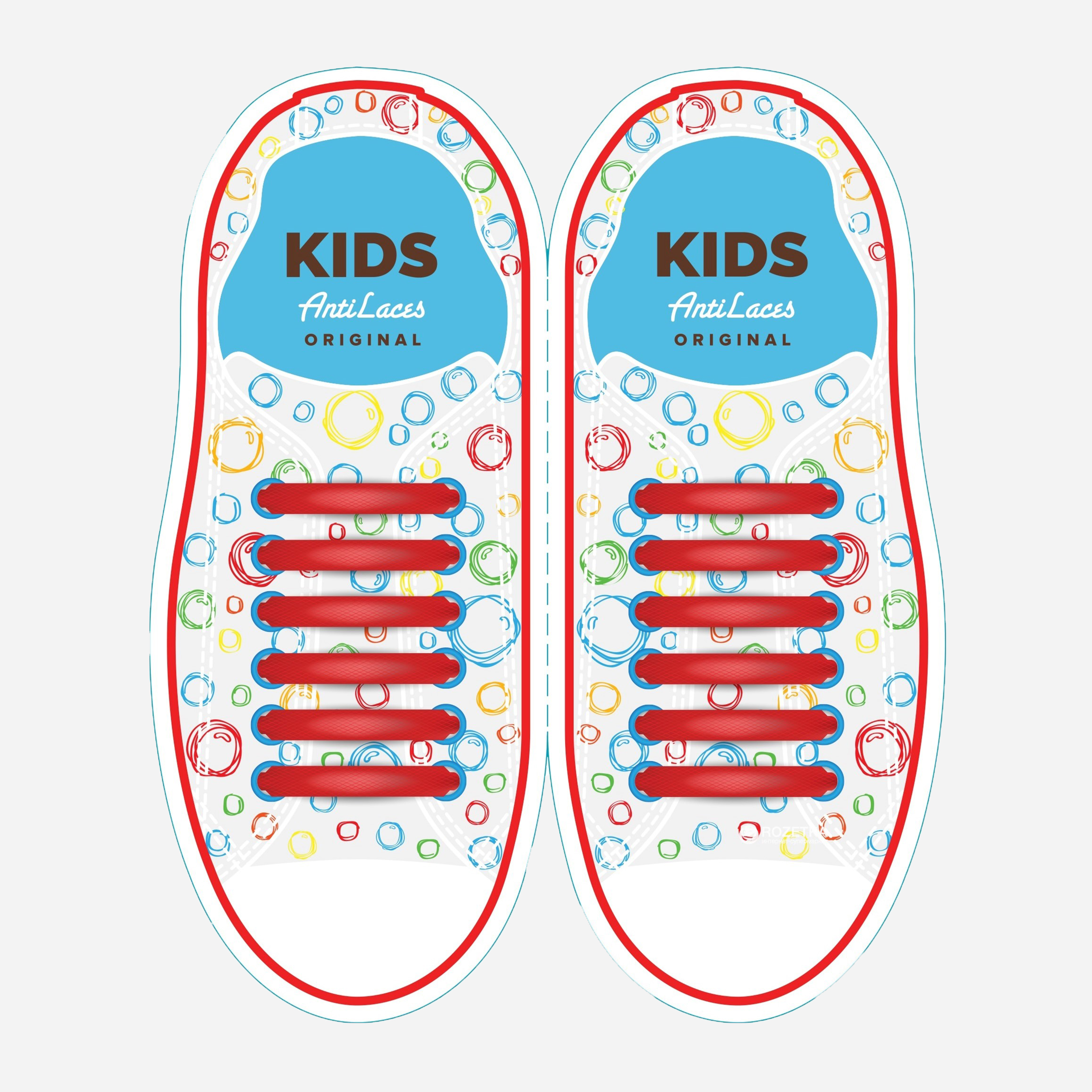 

Силиконовые антишнурки AntiLaces Kids KR38 12 шт Красный