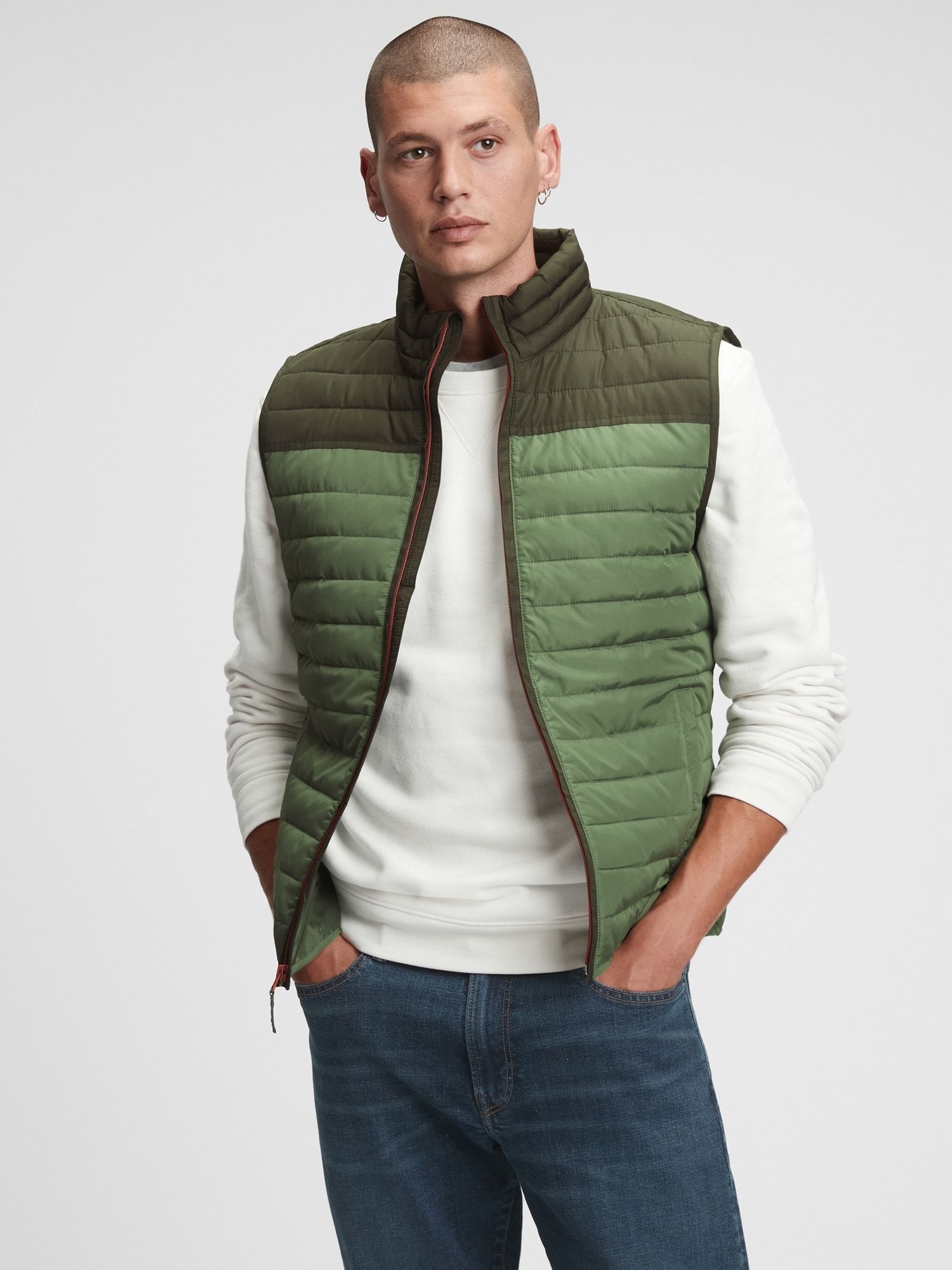 

Теплая жилетка GAP безрукавка 1159758608 (Зеленый, L)