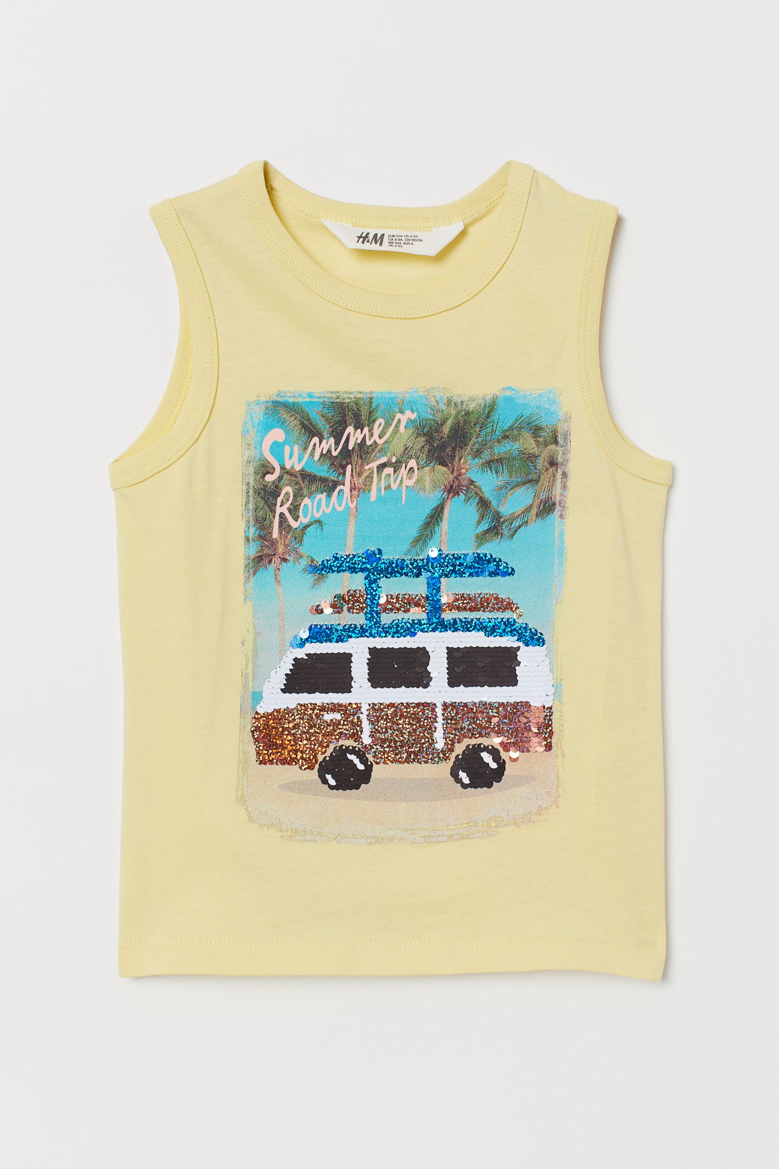 

Майка H&M 134 140см желтый принт 1412874011