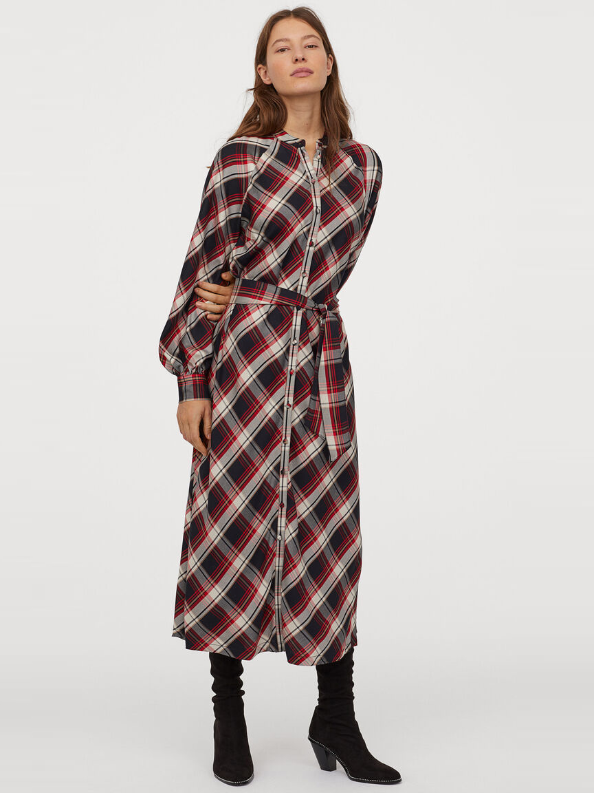 

Платье H&M 060835247 34 Черное с красным и бежевым