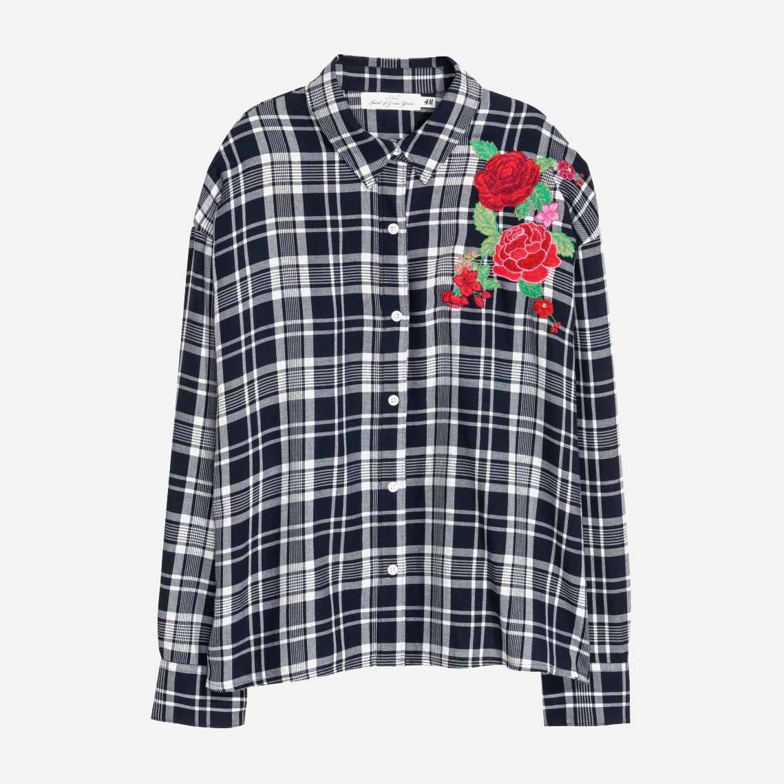 

Рубашка H&M 060565287  Синяя с белым, Рубашка H&M 060565287 34 Синяя с белым