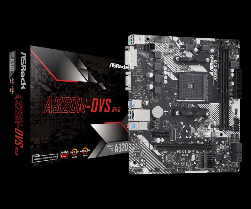 

Материнская плата ASRock A320M-DVS R4.0 (A320M-DVS R4.0)