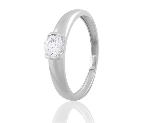 

Кольцо из белого золота с камнем SWAROVSKI Zirconia "Вызов", КД4252/1SW, 16.5 размер