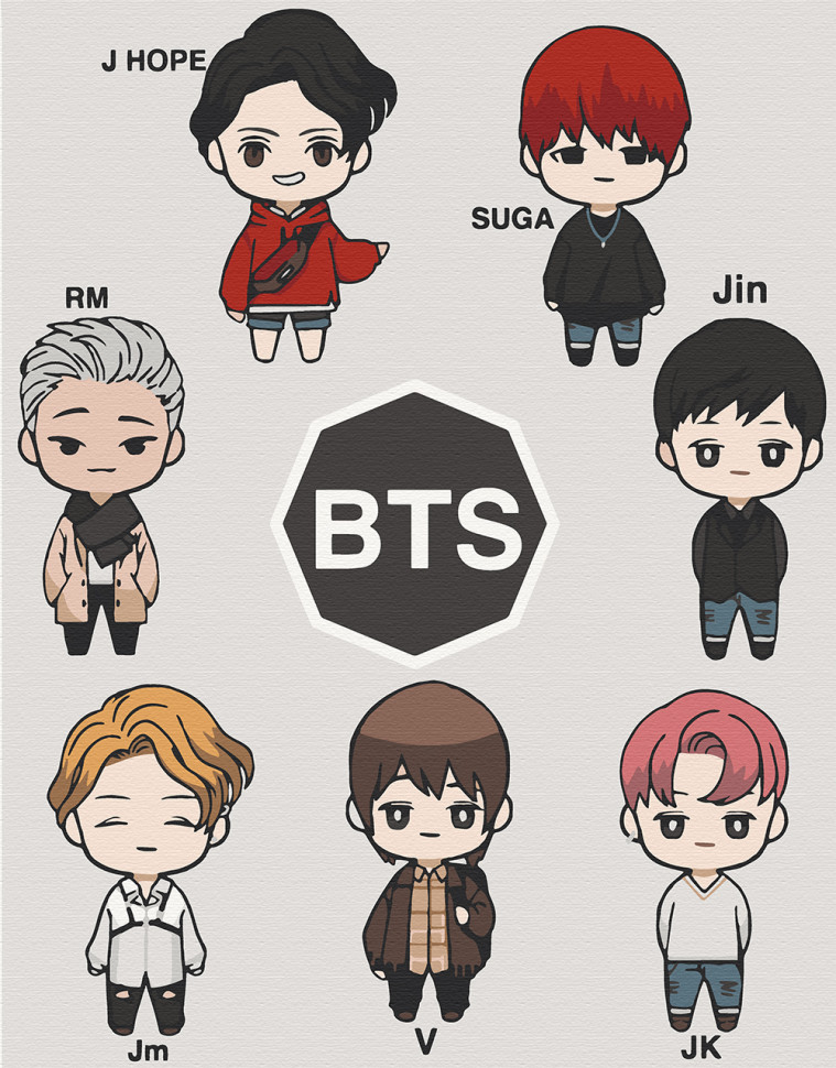 

Картина по номерам / анти-стресс раскраска Art Craft "LOL BTS" 40х50 см 10275-AC