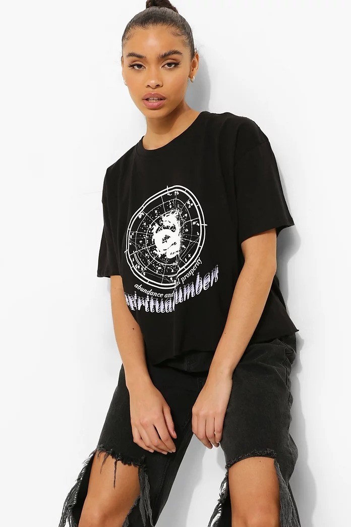 

Футболка Boohoo L черный 8520123003637