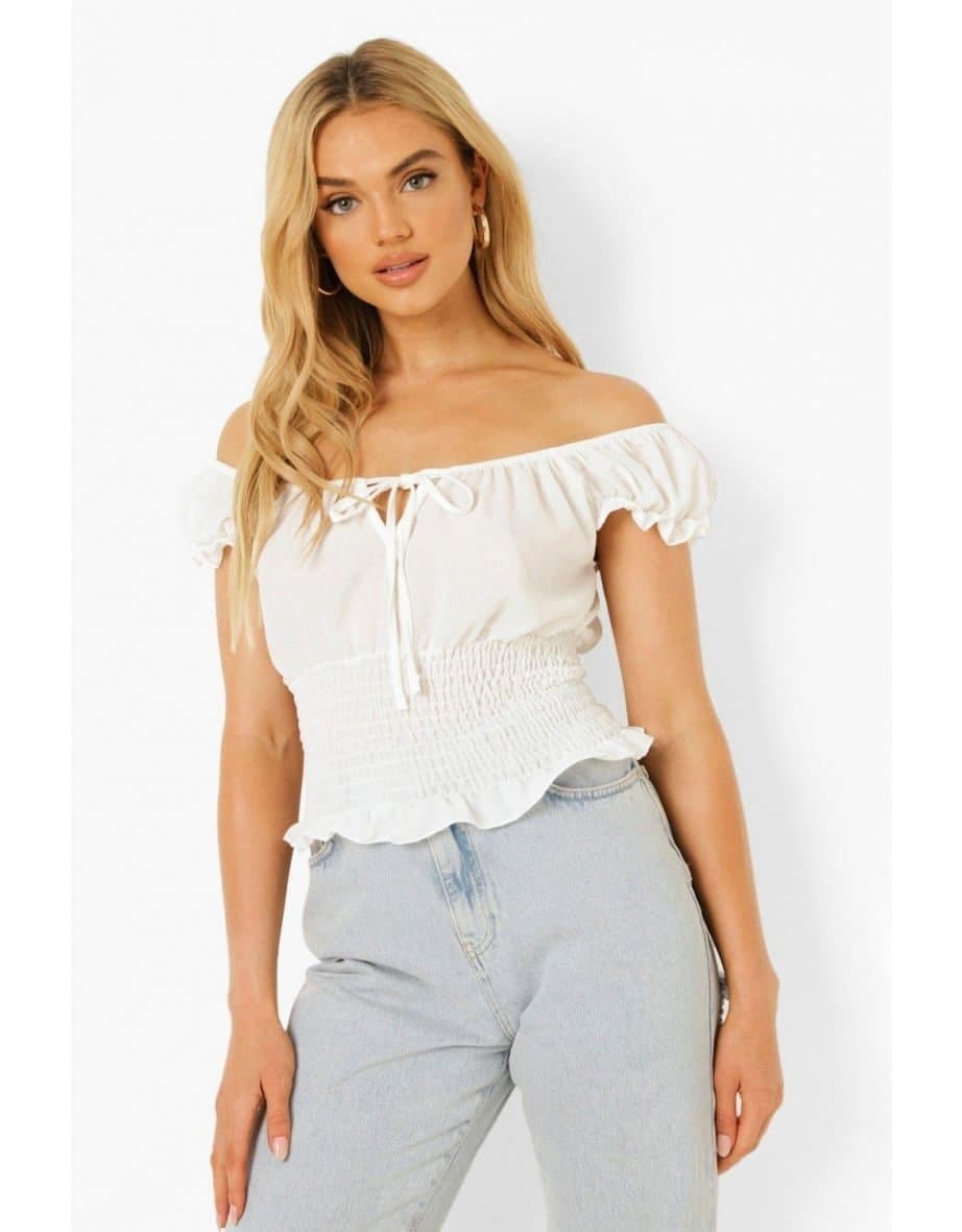 

Топ Boohoo  белый 8520123003295, Топ Boohoo 40 белый 8520123003295