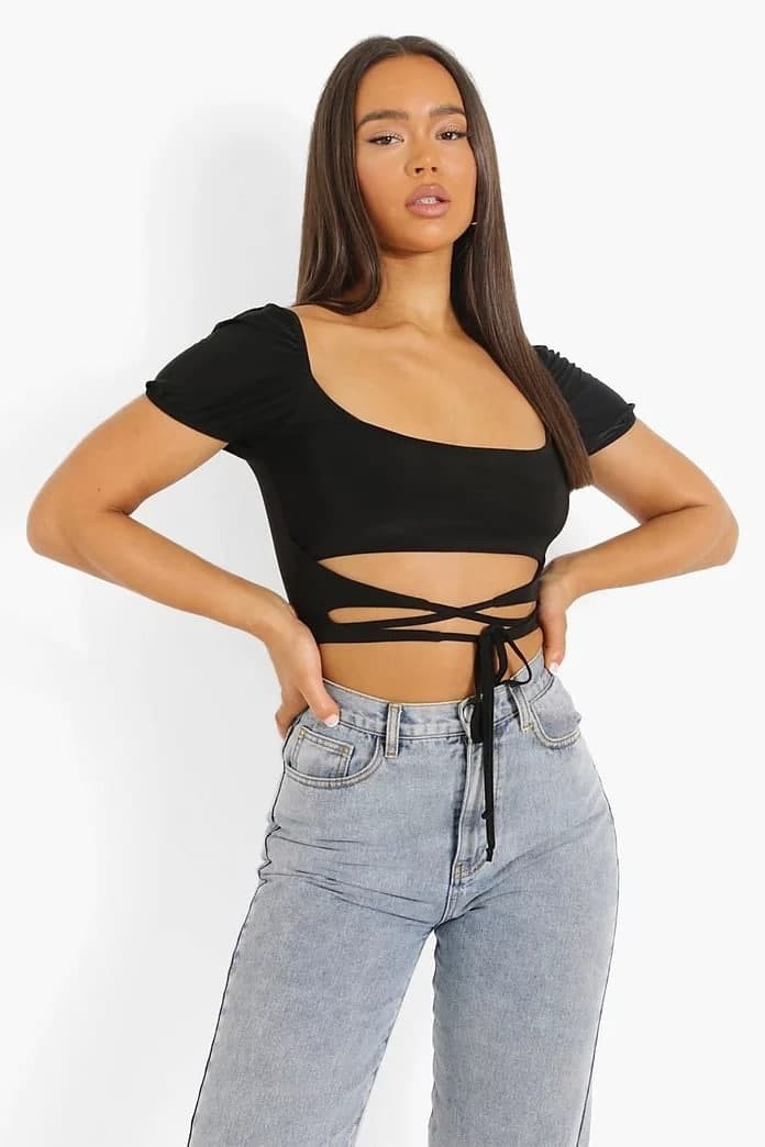 

Топ Boohoo 44 черный 520321500049