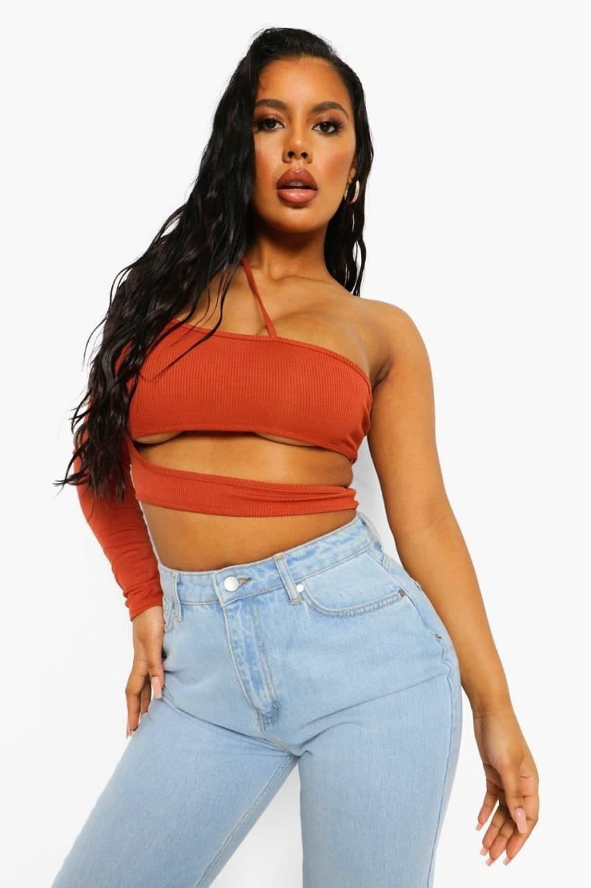 

Топ Boohoo  коричневый 8520123003164, Топ Boohoo 40 коричневый 8520123003164