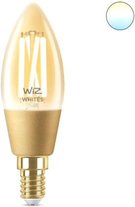 

Умная лампочка WIZ E14 4.9W (25W 370Lm) C35 2000-5000K филаментная Wi-Fi