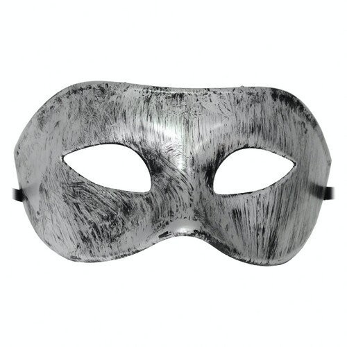 

Маска "Man Silver" 18х9 см пластик, карнавальная