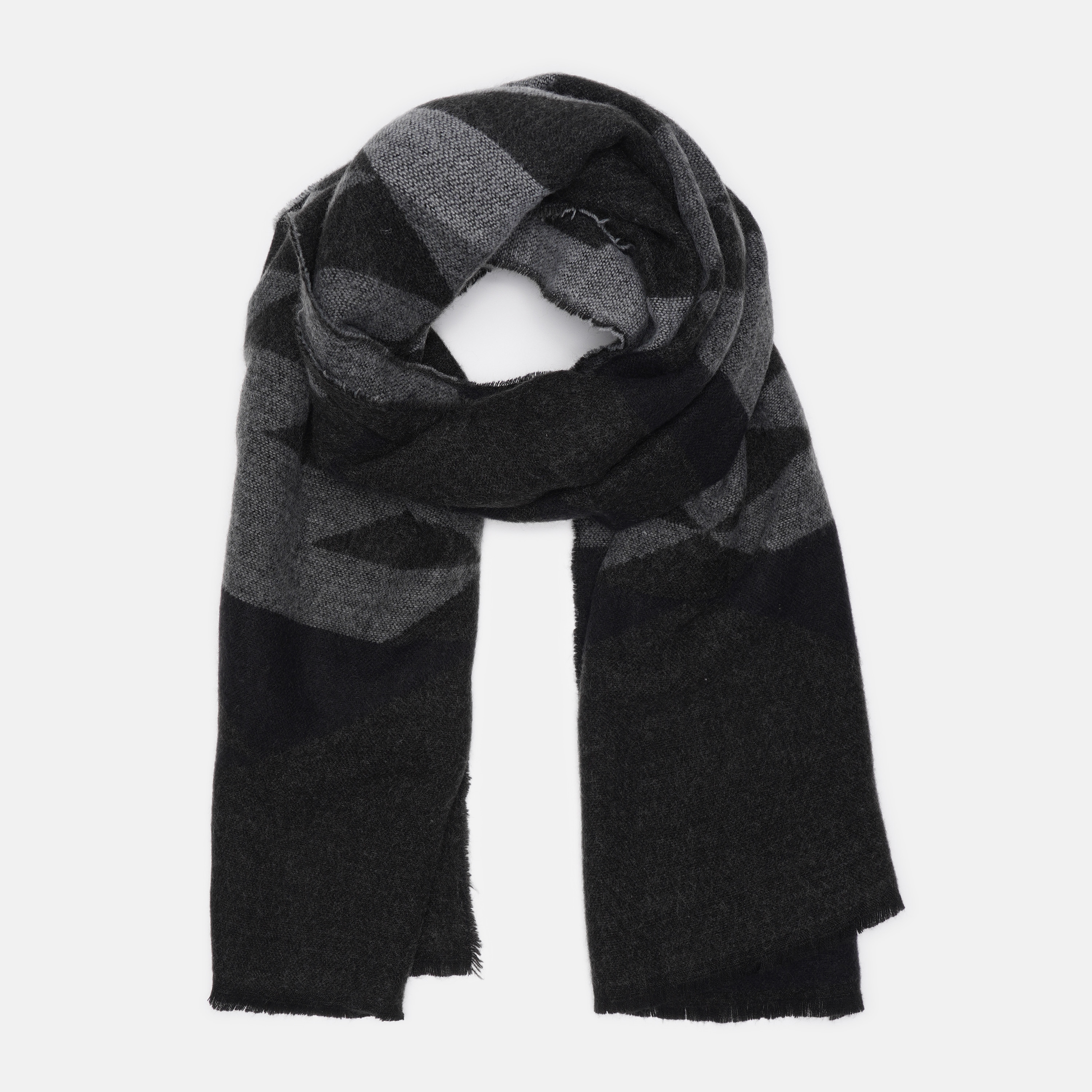 

Шарф H&M 1610-760879 60х200 см Серо-черный