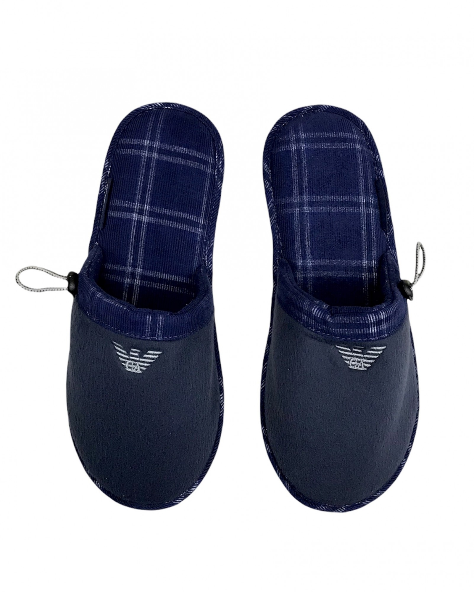 

Armani мужские комнатные тапочки XL (45-46) синий/клетка XJPM06-XM919