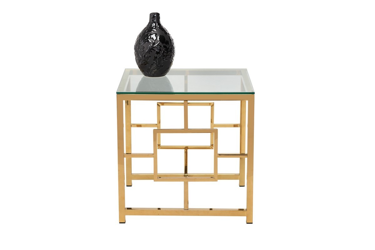 

Стол Ингрид 55x55x55 см прозрачный золото