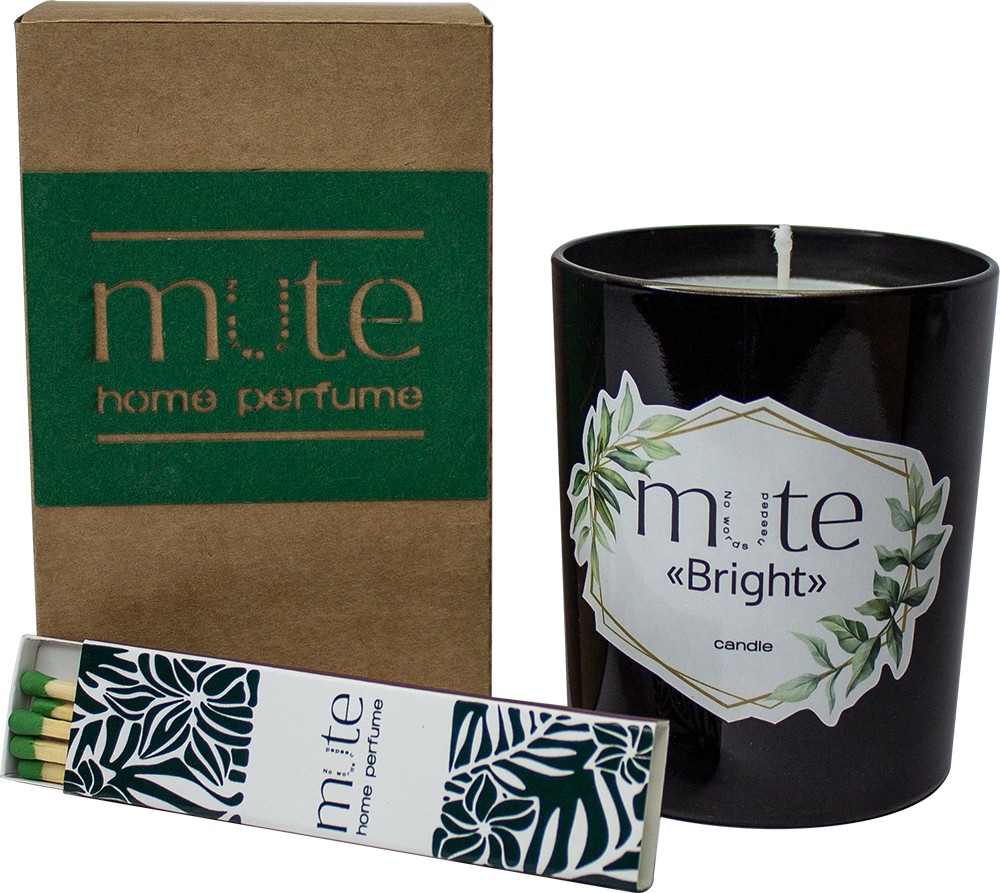 

Парфюмированная свеча MUTE Bright (240 г) + каминные спички в подарок 44589728