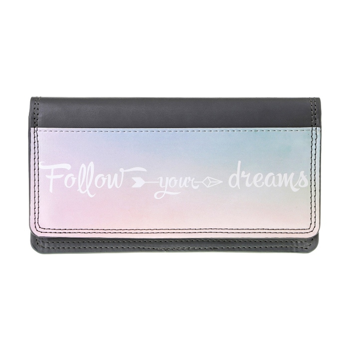 

Кошелек Ziz грфитовый с рисунком Follow your dreams SKL22-142738