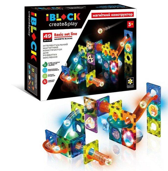 

Конструктор магнитный IBLOCK 49 дет MiC (PL-921-254) (176924)