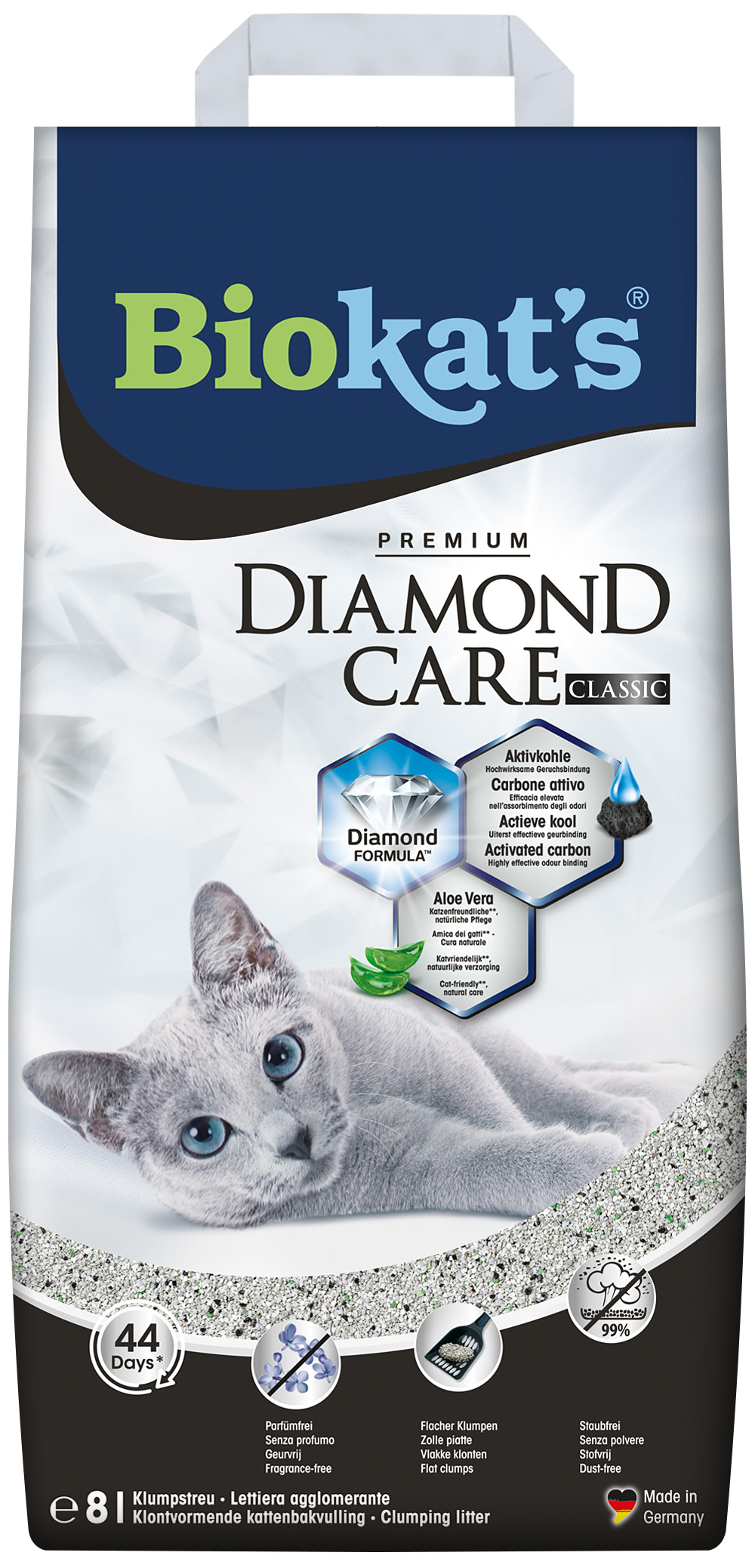 Акція на Наполнитель для кошачьего туалета Biokat's Dimond Care Classic Бентонитовый комкующий 8 л (4002064613253) від Rozetka UA
