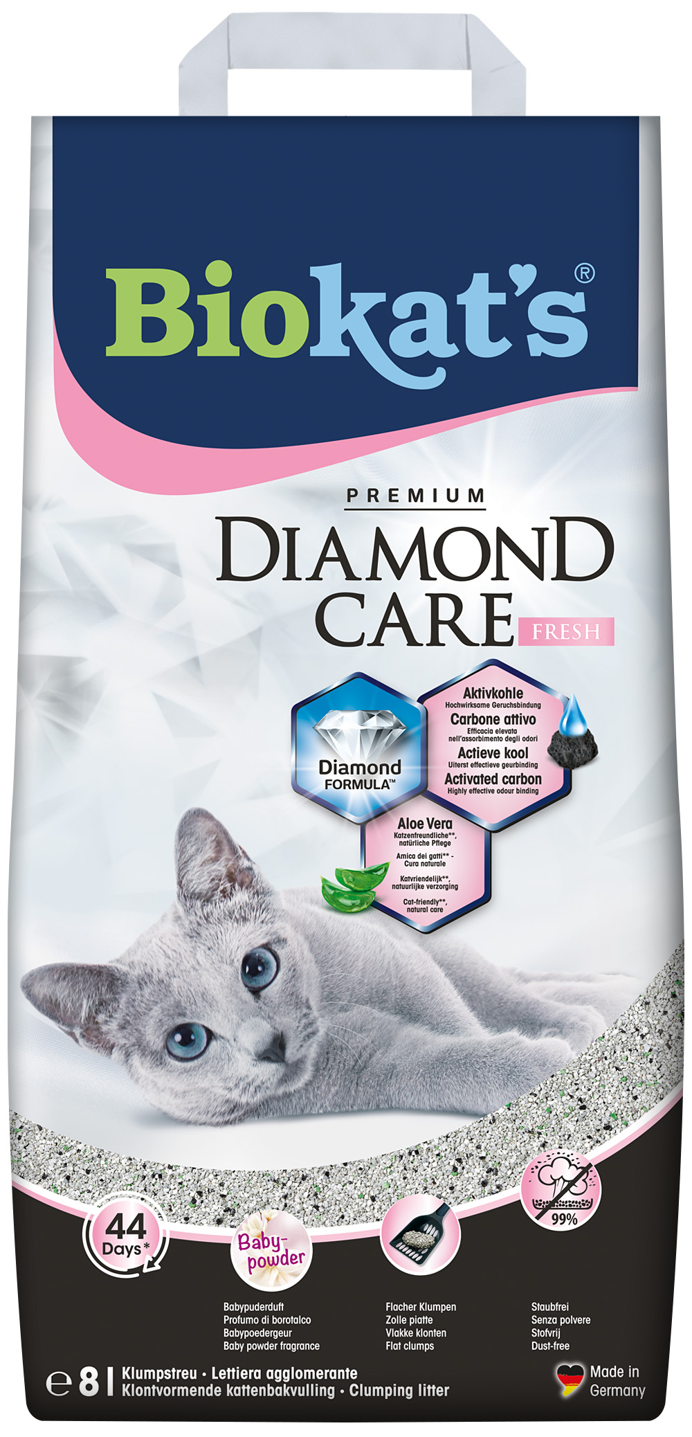 Акція на Наполнитель для кошачьего туалета Biokat's Dimond Care Fresh Бентонитовый комкующий 8 л (4002064613260) від Rozetka UA