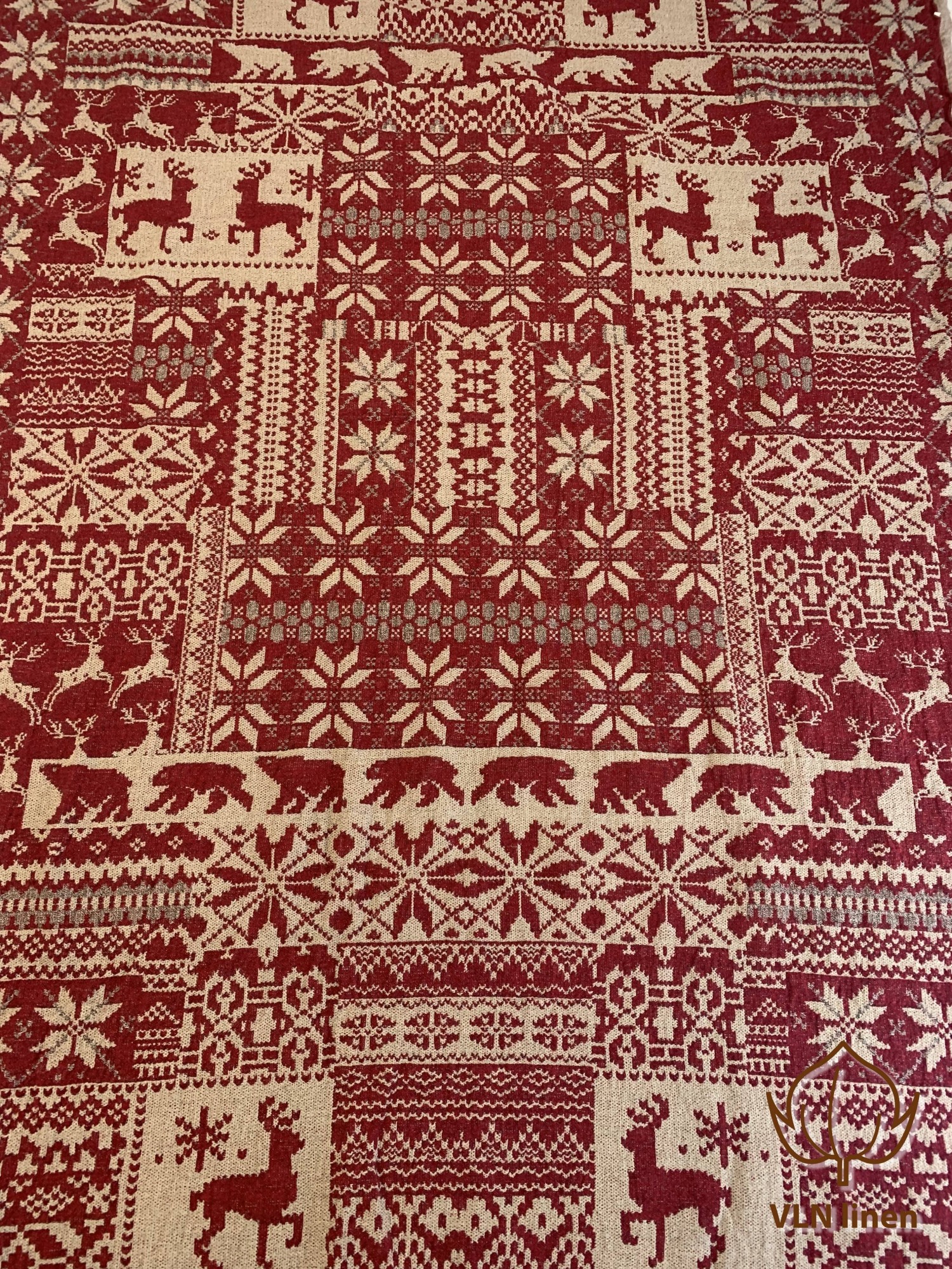 

Плед льняной БЕЛАРУСКІ ЛЁН 170x120 бордовый Скандинавия